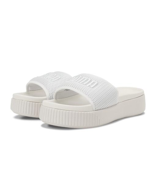 PUMA(プーマ)の「PUMA プーマ 厚底サンダル プラットフォーム スライド UM 407407(サンダル・レディース・ブラック/ホワイト・25.0cm/24.0cm/23.0cm)」の2枚目の写真
