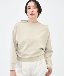 NOLLEY’S Sophi | 《セットアップ対応》ウォッシャブルボートネックライトダンボールプルオーバー(Tシャツ/カットソー)