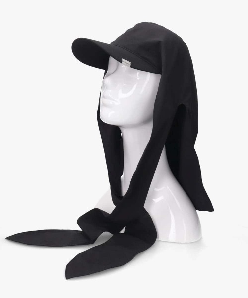 OVERRIDE（オーバーライド）の「OVERRIDE  REC SUNSHADE SCARF CAP SG / オーバーライド（キャップ・レディース・ライトグレー/ブラック・57~59cm）」の5枚目の写真