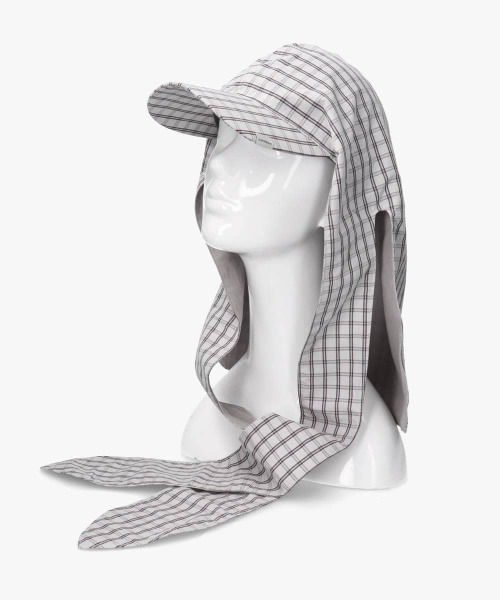 OVERRIDE（オーバーライド）の「OVERRIDE  REC SUNSHADE SCARF CAP SG / オーバーライド（キャップ・レディース・ライトグレー/ブラック・57~59cm）」の19枚目の写真