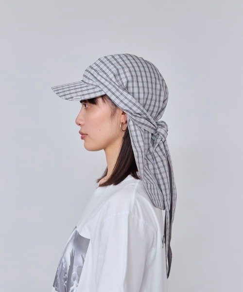 OVERRIDE（オーバーライド）の「OVERRIDE  REC SUNSHADE SCARF CAP SG / オーバーライド（キャップ・レディース・ライトグレー/ブラック・57~59cm）」の14枚目の写真