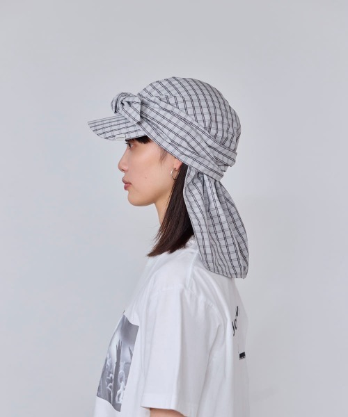 OVERRIDE（オーバーライド）の「OVERRIDE  REC SUNSHADE SCARF CAP SG / オーバーライド（キャップ・レディース・ライトグレー/ブラック・57~59cm）」の17枚目の写真