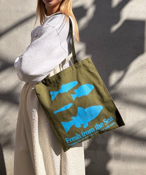 BIRTHDAY BAR（バースデイバー）の「Food Party Tote　フードパーティートートバッグ（トートバッグ・レディース・ベージュ/カーキ/ピンク/グリーン・0）」の17枚目の写真