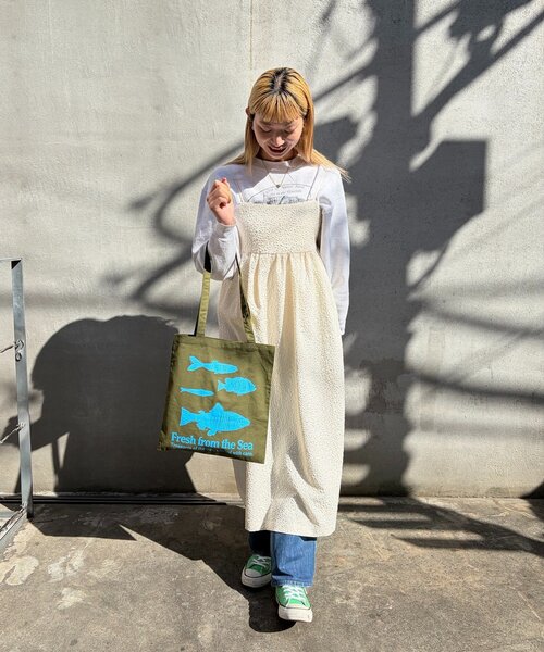 BIRTHDAY BAR（バースデイバー）の「Food Party Tote　フードパーティートートバッグ（トートバッグ・レディース・ベージュ/カーキ/ピンク/グリーン・0）」の20枚目の写真