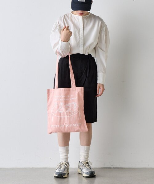 BIRTHDAY BAR（バースデイバー）の「Food Party Tote　フードパーティートートバッグ（トートバッグ・レディース・ベージュ/カーキ/ピンク/グリーン・0）」の16枚目の写真