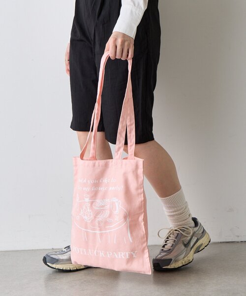 BIRTHDAY BAR（バースデイバー）の「Food Party Tote　フードパーティートートバッグ（トートバッグ・レディース・ベージュ/カーキ/ピンク/グリーン・0）」の13枚目の写真