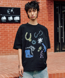 XTONZ（エクストーンズ）の「XTT143シーケンスアンバランスTシャツ（BLACK）（Tシャツ/カットソー）」