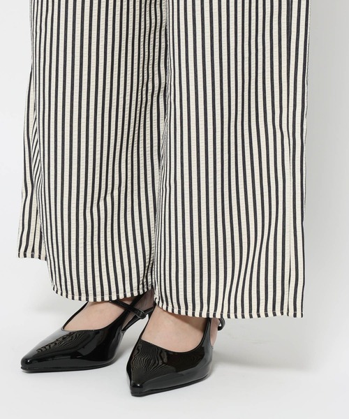 mysty woman(ミスティウーマン)の「サッカーストライプパンツ 647267(その他パンツ・レディース・ブラック/ベージュ/ネイビー・FREE)」の14枚目の写真