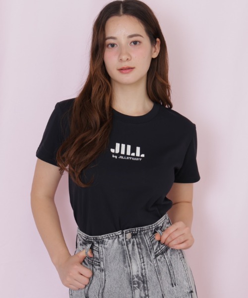 JILL by JILL STUART(ジルバイジルスチュアート)の「刺繍ロゴTシャツオーガニックコットン(Tシャツ/カットソー・レディース・ブルー/ブラック/ホワイト/ピンク・FREE)」の3枚目の写真