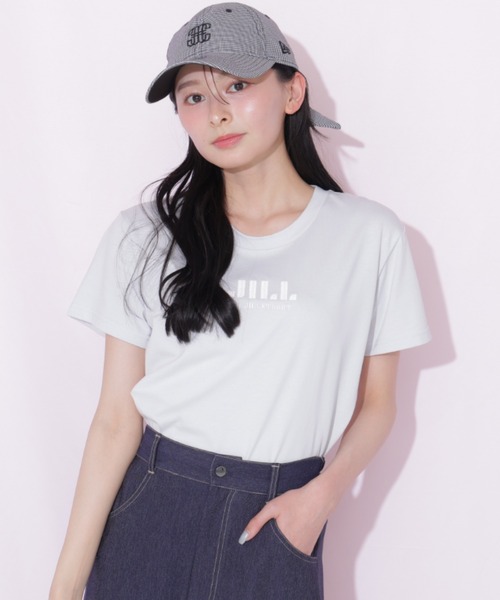 JILL by JILL STUART(ジルバイジルスチュアート)の「【新色追加】刺繍ロゴTシャツオーガニックコットン(Tシャツ/カットソー・レディース・ブルー/ブラック/ホワイト/ピンク/ホワイト系その他/ホワイト系その他3/ピンク系その他・FREE)」の18枚目の写真