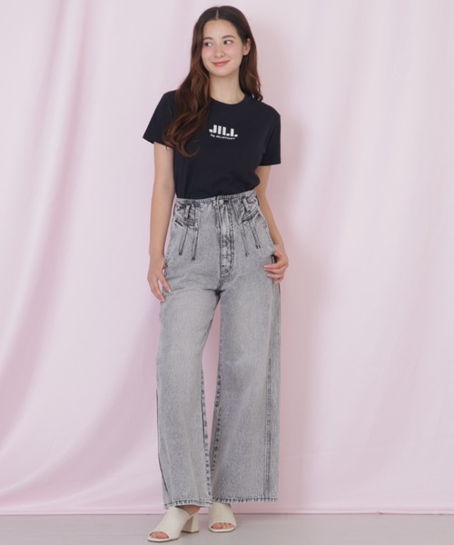 JILL by JILL STUART(ジルバイジルスチュアート)の「刺繍ロゴTシャツオーガニックコットン(Tシャツ/カットソー・レディース・ブルー/ブラック/ホワイト/ピンク・FREE)」の21枚目の写真