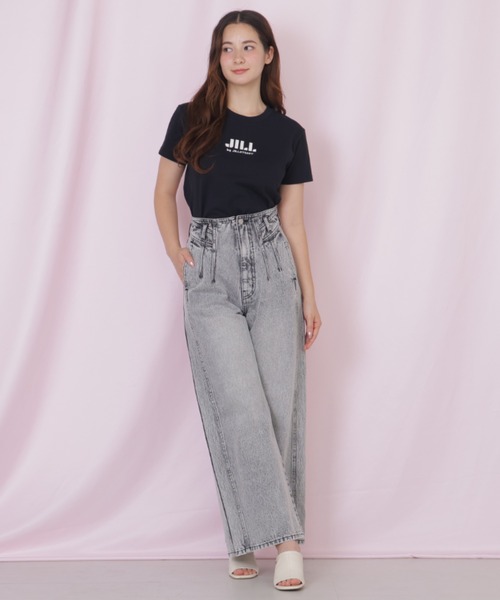 JILL by JILL STUART(ジルバイジルスチュアート)の「刺繍ロゴTシャツオーガニックコットン(Tシャツ/カットソー・レディース・ブルー/ブラック/ホワイト/ピンク・FREE)」の22枚目の写真
