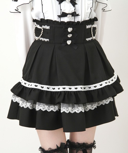 DearMyLove(ディアマイラブ)の「ハートバックルビジューフレアスカート(スカート・レディース・チェック/ブラック・LARGE/3L/MEDIUM)」の20枚目の写真
