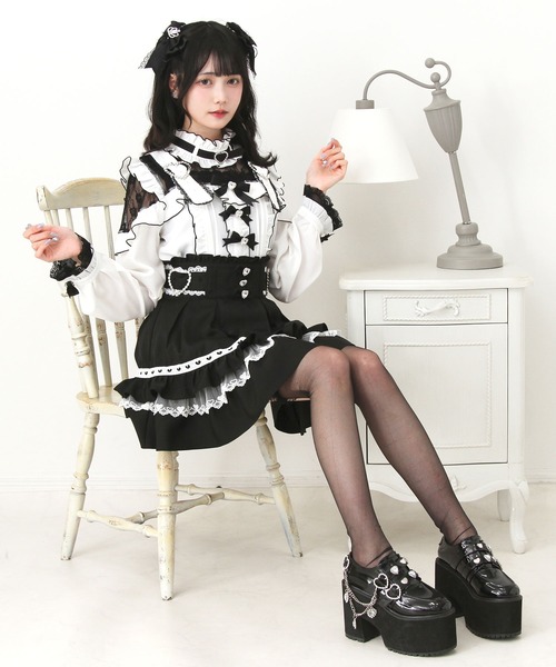 DearMyLove(ディアマイラブ)の「ハートバックルビジューフレアスカート(スカート・レディース・チェック/ブラック・LARGE/3L/MEDIUM)」の22枚目の写真