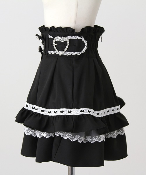 DearMyLove(ディアマイラブ)の「ハートバックルビジューフレアスカート(スカート・レディース・チェック/ブラック・LARGE/3L/MEDIUM)」の15枚目の写真