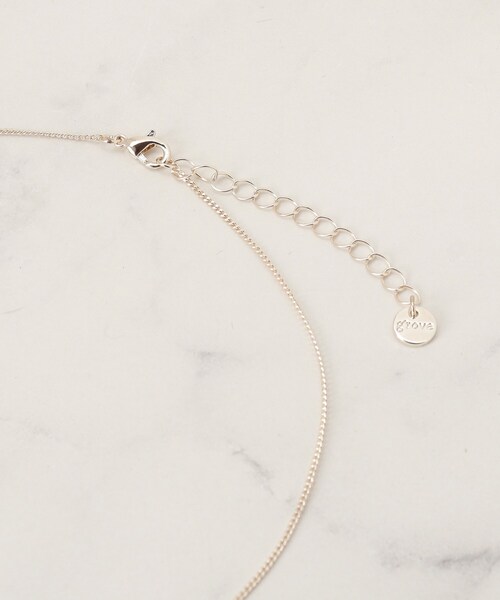 grove（グローブ）の「ダブルメタルビジューリングネックレス（ネックレス・レディース・ゴールド/ピンクゴールド/シルバー・00）」の6枚目の写真