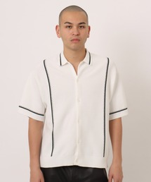 atmos | atmos Milano Rib Open Coller Knit Shirt  / アトモス ミラノ リブ オープン カラー ニット シャツ(ニット/セーター)