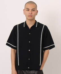 atmos Milano Rib Open Coller Knit Shirt / アトモス ミラノ リブ オープン カラー ニット シャツ