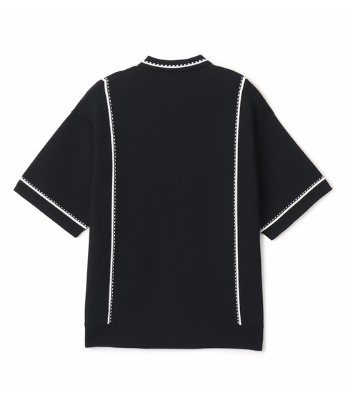 atmos（アトモス）の「atmos Milano Rib Open Coller Knit Shirt  / アトモス ミラノ リブ オープン カラー ニット シャツ（ニット/セーター・メンズ・ライトブルー/ホワイト/ブラック・M/XL/L）」の8枚目の写真