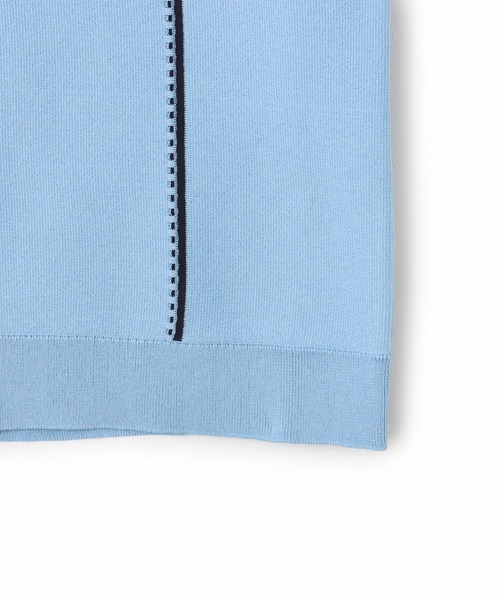 atmos（アトモス）の「atmos Milano Rib Open Coller Knit Shirt  / アトモス ミラノ リブ オープン カラー ニット シャツ（ニット/セーター・メンズ・ライトブルー/ホワイト/ブラック・M/XL/L）」の12枚目の写真