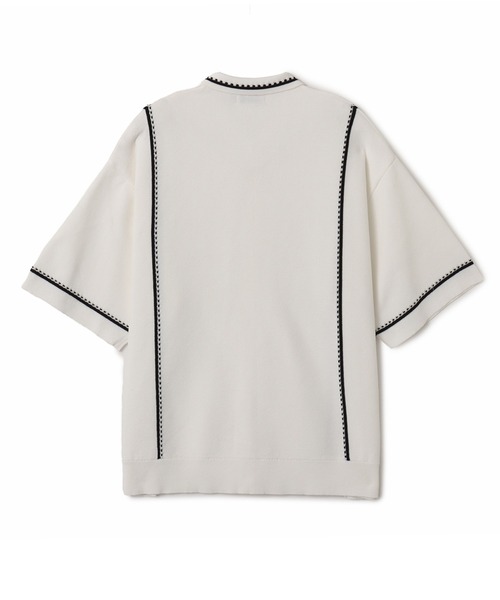 atmos（アトモス）の「atmos Milano Rib Open Coller Knit Shirt  / アトモス ミラノ リブ オープン カラー ニット シャツ（ニット/セーター・メンズ・ライトブルー/ホワイト/ブラック・M/XL/L）」の18枚目の写真