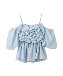 FRAY I.D | フラワーライクフリルペプラムブラウス(シャツ/ブラウス)