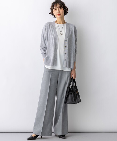 23区 S(ニジュウサンクチイサイサイズ)の「ジョーゼットトリコット TEEブラウス(Tシャツ/カットソー・レディース・ホワイト系・32)」の4枚目の写真