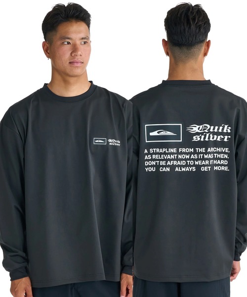 Quiksilver(クイックシルバー)の「QUIKSILVER メンズ MERCURY BOX LS 長袖サーフTシャツ 【2026年春夏モデル】/クイックシルバー速乾水陸両用UVカット接触冷感ラッシュガード(Tシャツ/カットソー・メンズ・ブラック/ホワイト/カーキ・LARGE/MEDIUM/X-LARGE/SMALL)」の1枚目の写真