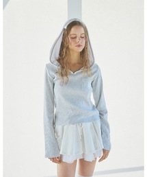 セーラーリブニットパーカー