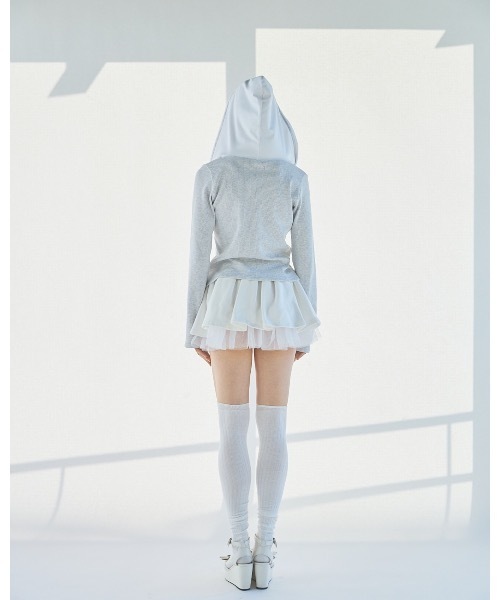 lilLilly(リルリリー)の「セーラーリブニットパーカー(スカート・レディース・グレー・FREE)」の3枚目の写真