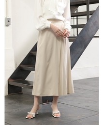 【XSサイズあり】巻きスカート風サイドプリーツスカート