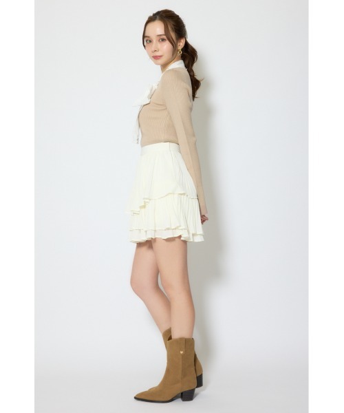 rienda(リエンダ)の「コットンレースリボンニットトップス 春服(ニット/セーター・レディース・ベージュ/ピンク/ネイビー・FREE)」の8枚目の写真