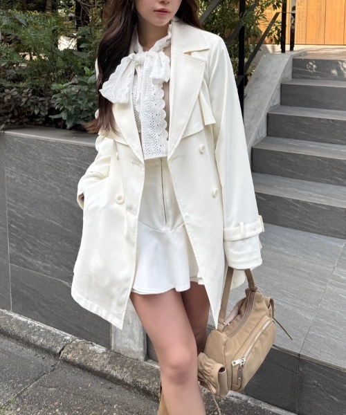 コットンレースリボンニットトップス 春服（ニット/セーター）｜rienda