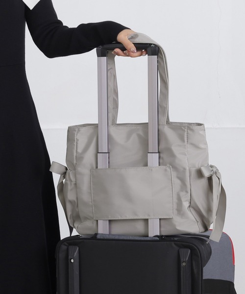 SecretDoor(シークレットドア)の「【A4・500mlペットボトル対応】トートバッグ ガーリー パニーニ(トートバッグ・レディース・グレー/ピンク/ブラック・FREE)」の7枚目の写真