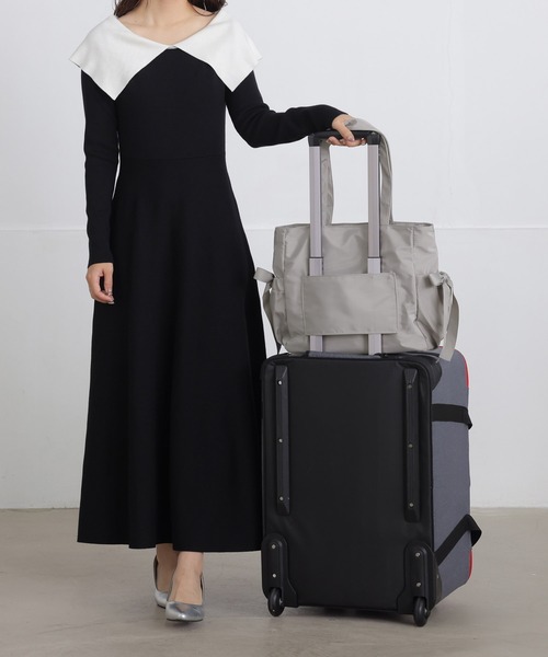 SecretDoor(シークレットドア)の「【A4・500mlペットボトル対応】トートバッグ ガーリー パニーニ(トートバッグ・レディース・グレー/ピンク/ブラック・FREE)」の8枚目の写真