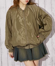 DIAVEL（ディアベル）の「《ロング丈》MA-1ブルゾン／春秋／全3色（ミリタリージャケット）」