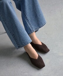 green label relaxing | ウェルネスシアー スクエア V フラットシューズ / ニットシューズ(その他シューズ)