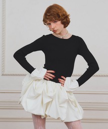 EIMY ISTOIRE | ボリュームヘムドッキングニットワンピ(ワンピース)