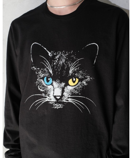 2AM(ツーエイエム)の「JERZEES / ジャージーズ ODD-EYESD CAT LS TEE(Tシャツ/カットソー・メンズ・ブラック/ブラック系1・MEDIUM/LARGE/X-LARGE)」の12枚目の写真