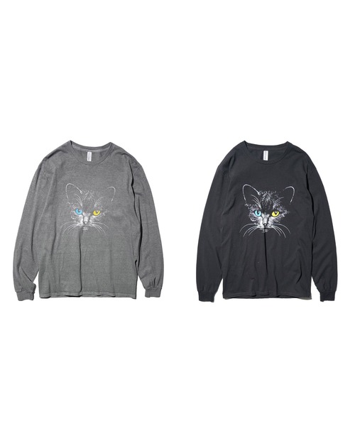 2AM(ツーエイエム)の「JERZEES / ジャージーズ ODD-EYESD CAT LS TEE(Tシャツ/カットソー・メンズ・ブラック/ブラック系1・MEDIUM/LARGE/X-LARGE)」の4枚目の写真