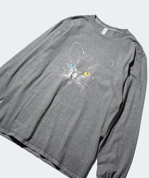 2AM(ツーエイエム)の「JERZEES / ジャージーズ ODD-EYESD CAT LS TEE(Tシャツ/カットソー・メンズ・ブラック/ブラック系1・MEDIUM/LARGE/X-LARGE)」の6枚目の写真