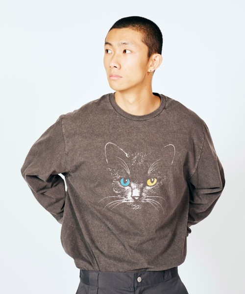 2AM(ツーエイエム)の「JERZEES / ジャージーズ ODD-EYESD CAT LS TEE(Tシャツ/カットソー・メンズ・ブラック/ブラック系1・MEDIUM/LARGE/X-LARGE)」の19枚目の写真