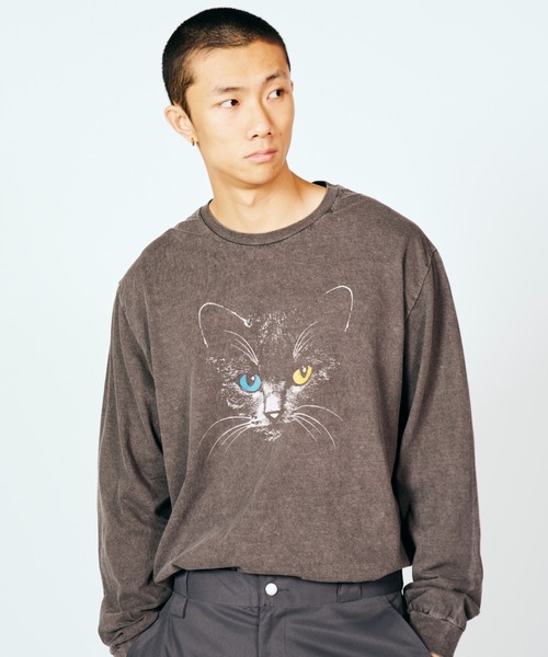 2AM(ツーエイエム)の「JERZEES / ジャージーズ ODD-EYESD CAT LS TEE(Tシャツ/カットソー・メンズ・ブラック/ブラック系1・MEDIUM/LARGE/X-LARGE)」の18枚目の写真