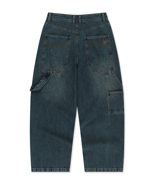BROWNBREATH（ブラウンブレス）の「POCKET CARPENTER CURVED DENIM PANTS - BLUE（デニムパンツ・レディース・その他・SMALL/MEDIUM/LARGE/X-LARGE）」の2枚目の写真