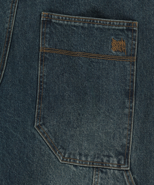 BROWNBREATH（ブラウンブレス）の「POCKET CARPENTER CURVED DENIM PANTS - BLUE（デニムパンツ・レディース・その他・SMALL/MEDIUM/LARGE/X-LARGE）」の8枚目の写真