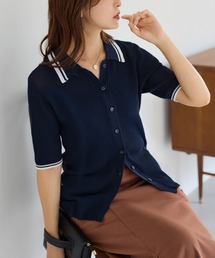 Viola e Viola（ヴィオラエヴィオラ）の「アソートシアーリブニットポロシャツ（ポロシャツ）」