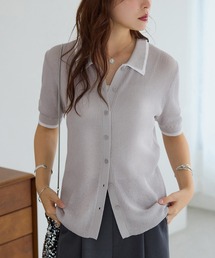 Viola e Viola（ヴィオラエヴィオラ）の「アソートシアーリブニットポロシャツ（ポロシャツ）」