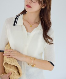 Viola e Viola（ヴィオラエヴィオラ）の「アソートシアーリブニットポロシャツ（ポロシャツ）」