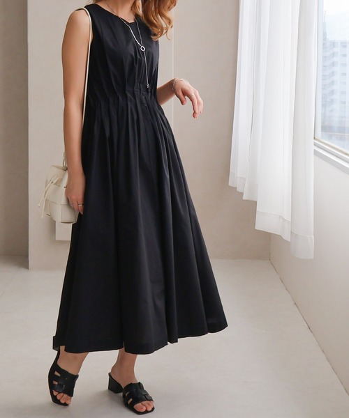Social GIRL(ソーシャルガール)の「/Social GIRL/フロントタックワンピース(ワンピース・レディース・ブラック・M)」の1枚目の写真