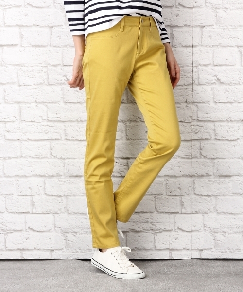 LEPSIM(レプシィム)の「ストレッチベーシックムジスリムパンツ 708270(その他パンツ・レディース・オフホワイト/ネイビー/イエロー/グレイッシュベージュ/カーキ/ブラック・MEDIUM/SMALL/LARGE)」の1枚目の写真